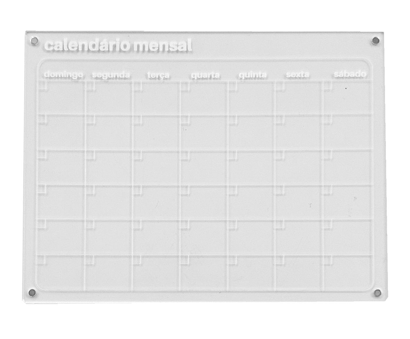 Calend&aacute;rio Geladeira Mensal Transparente - image 0