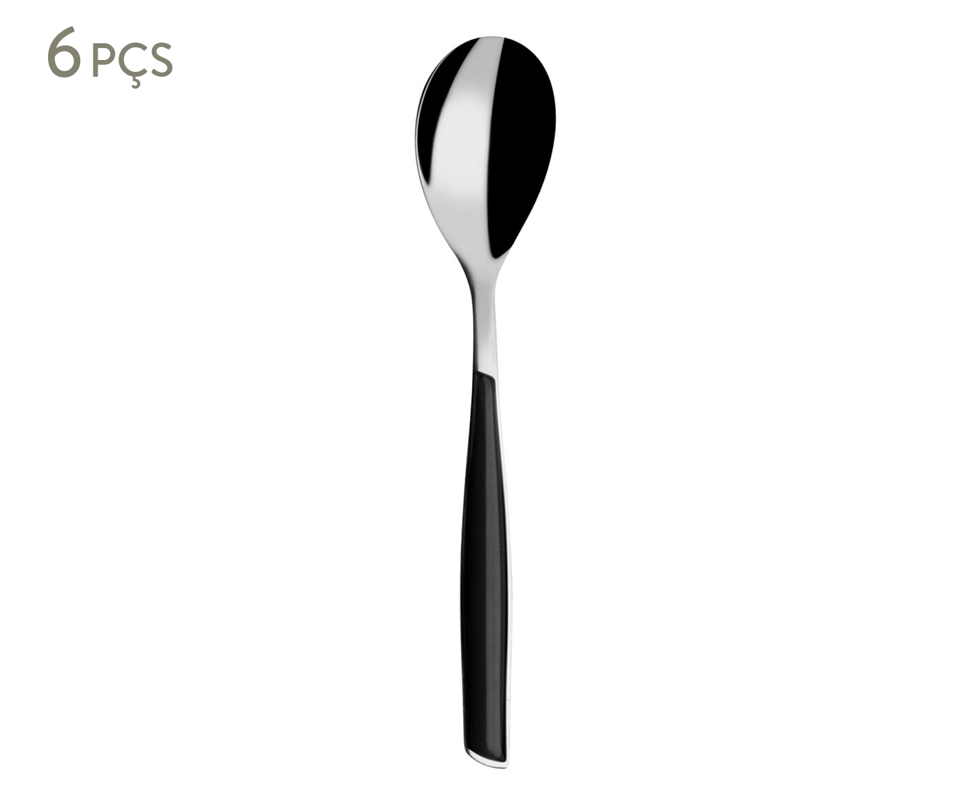 Jogo de Colheres para Caf&eacute; em Inox Glamour Bugatti Preto - image 0