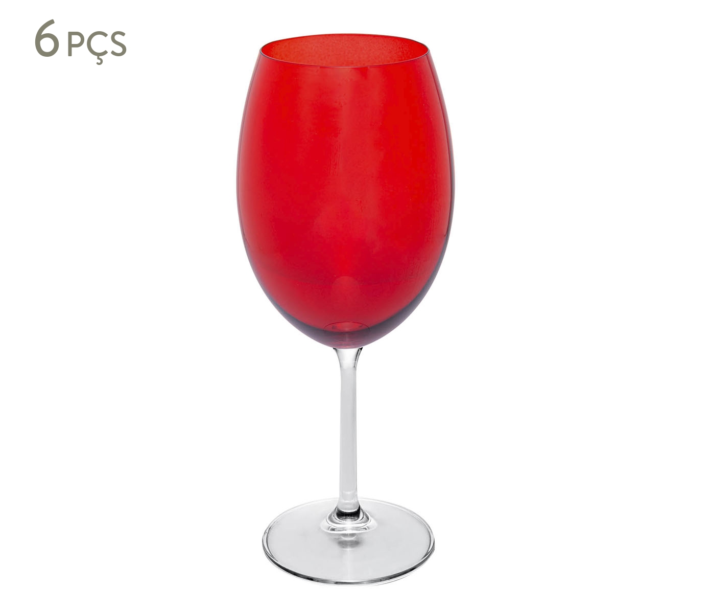 Jogo de Ta&ccedil;as para Vinho Banquet em Cristal Ecol&oacute;gico Vermelho I image number 0