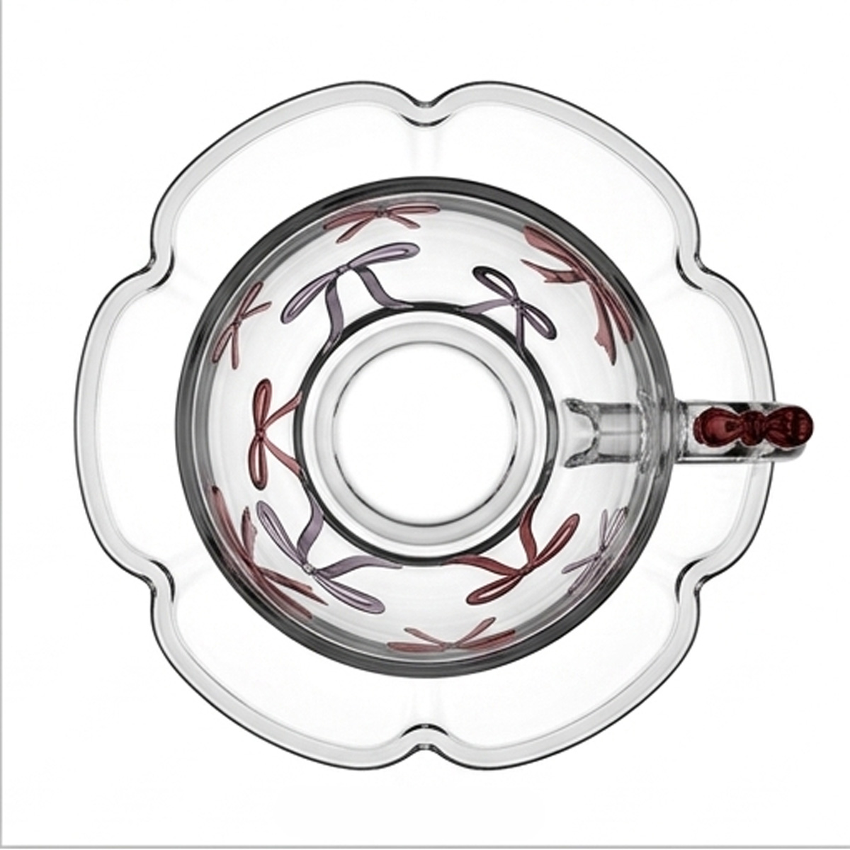 Jogo de X&iacute;caras para Ch&aacute; em Cristal Ecol&oacute;gico Belle Ros&eacute; Vintage image number 2