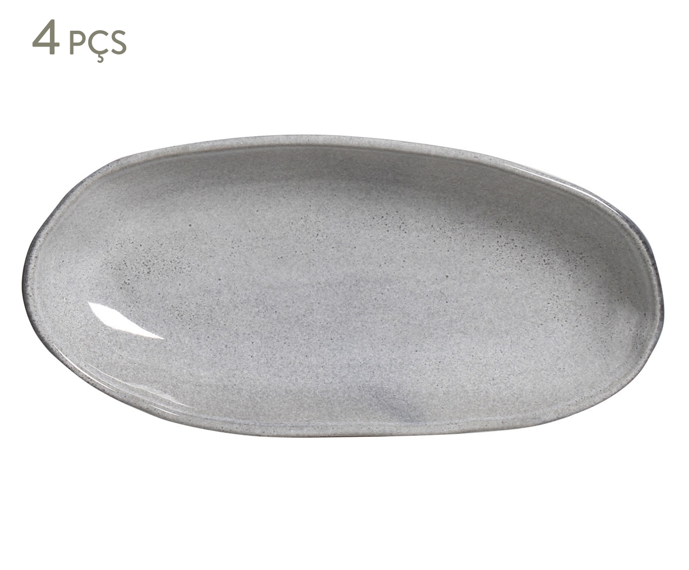 Jogo de Travessas Oval Funda Org&acirc;nico Dust Cinza - image 0
