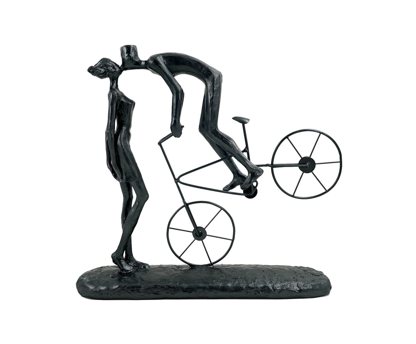 Escultura Namorados na Bicicleta Preto image number 0