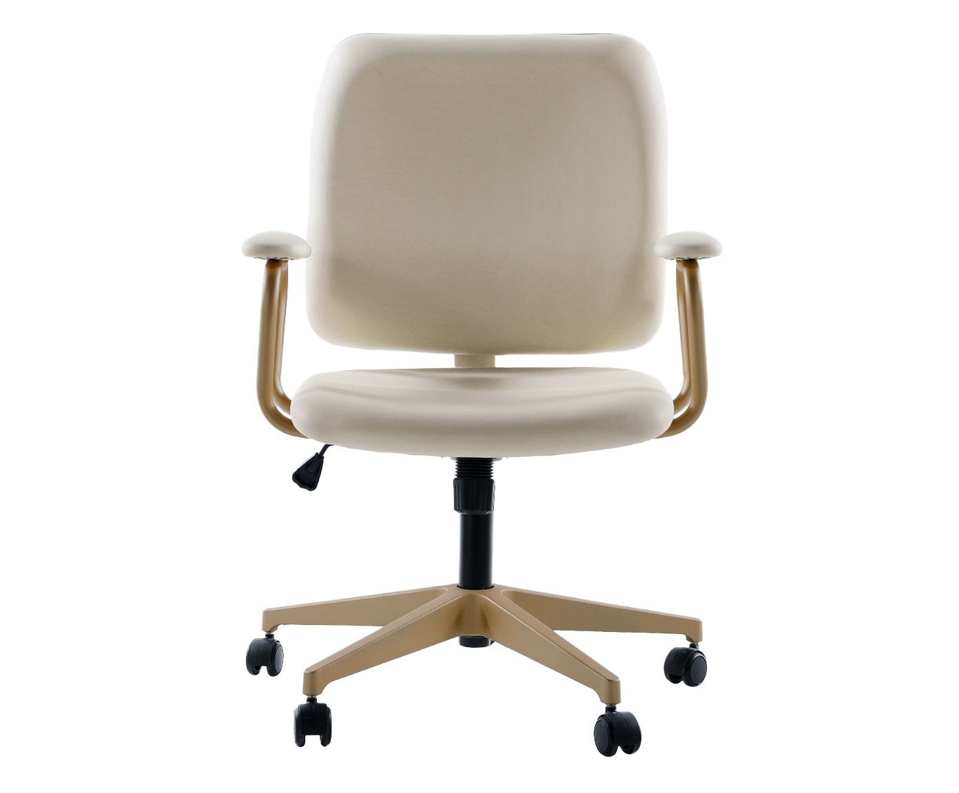 Cadeira Office Chicago Bege com P&eacute;s Ouro Claro image number 2