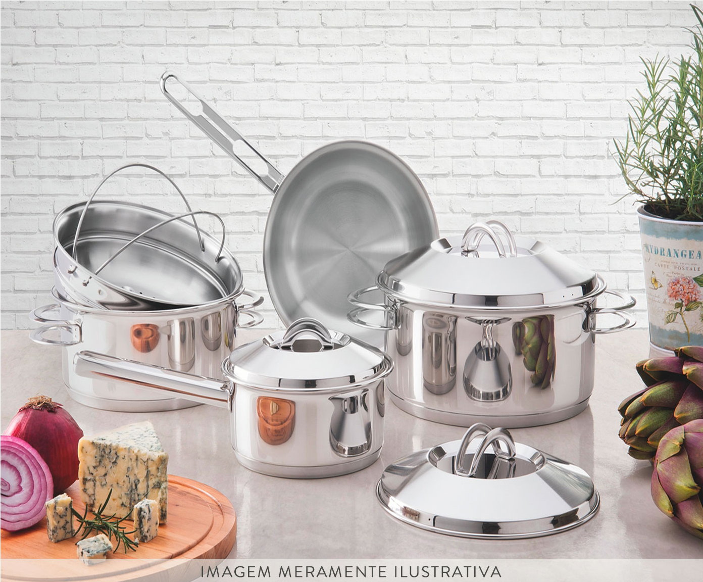 Panela Cocotte em Inox Acqua - Prata image number 4