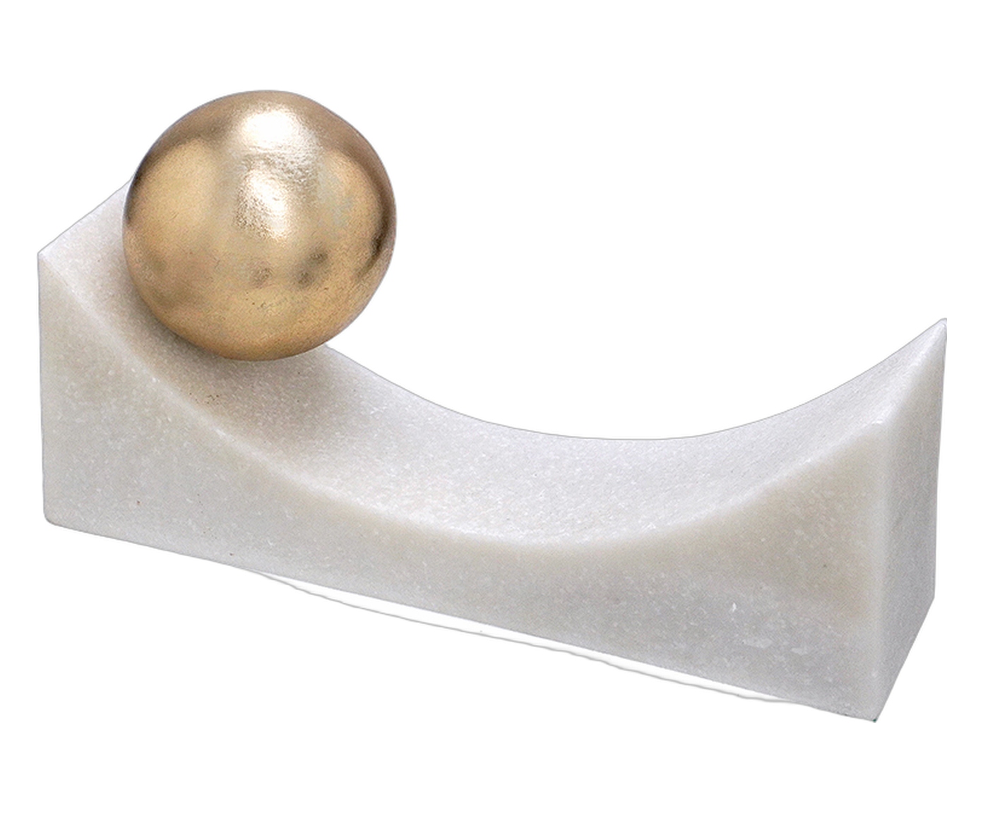 Escultura Decorativa Silhueta Branco e Dourado image number 0