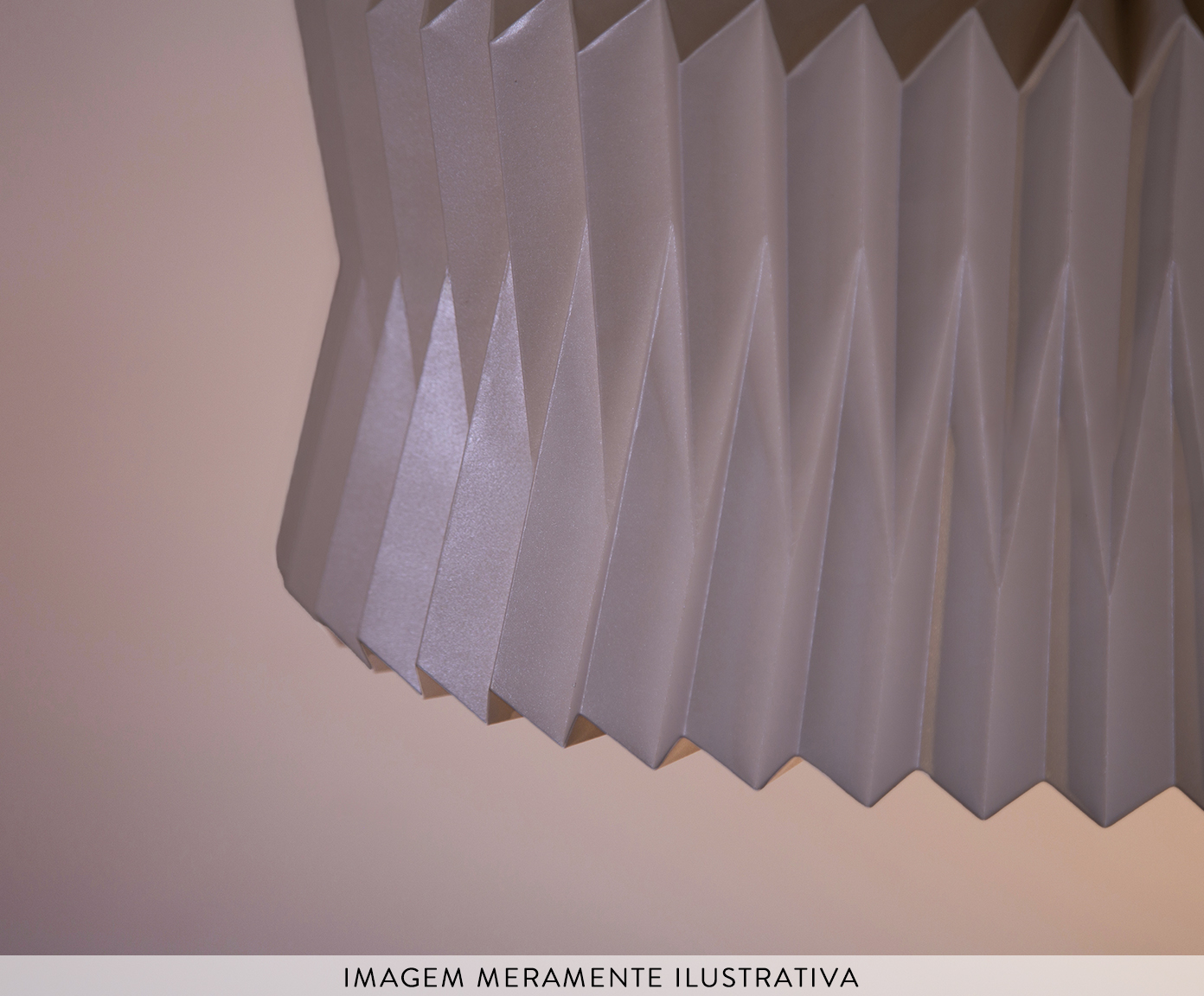 Lumin&aacute;ria Origami Templo Marfim image number 2