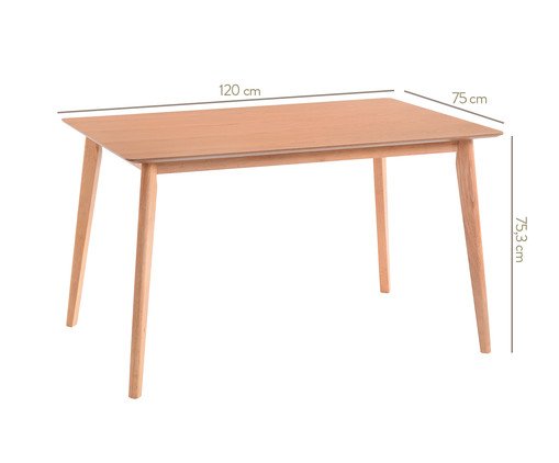 Mesa de Jantar Gael Marrom Claro image number 4