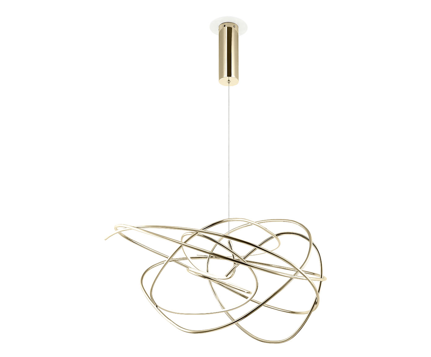 Pendente 36W Ninho Dourado e Branco image number 0