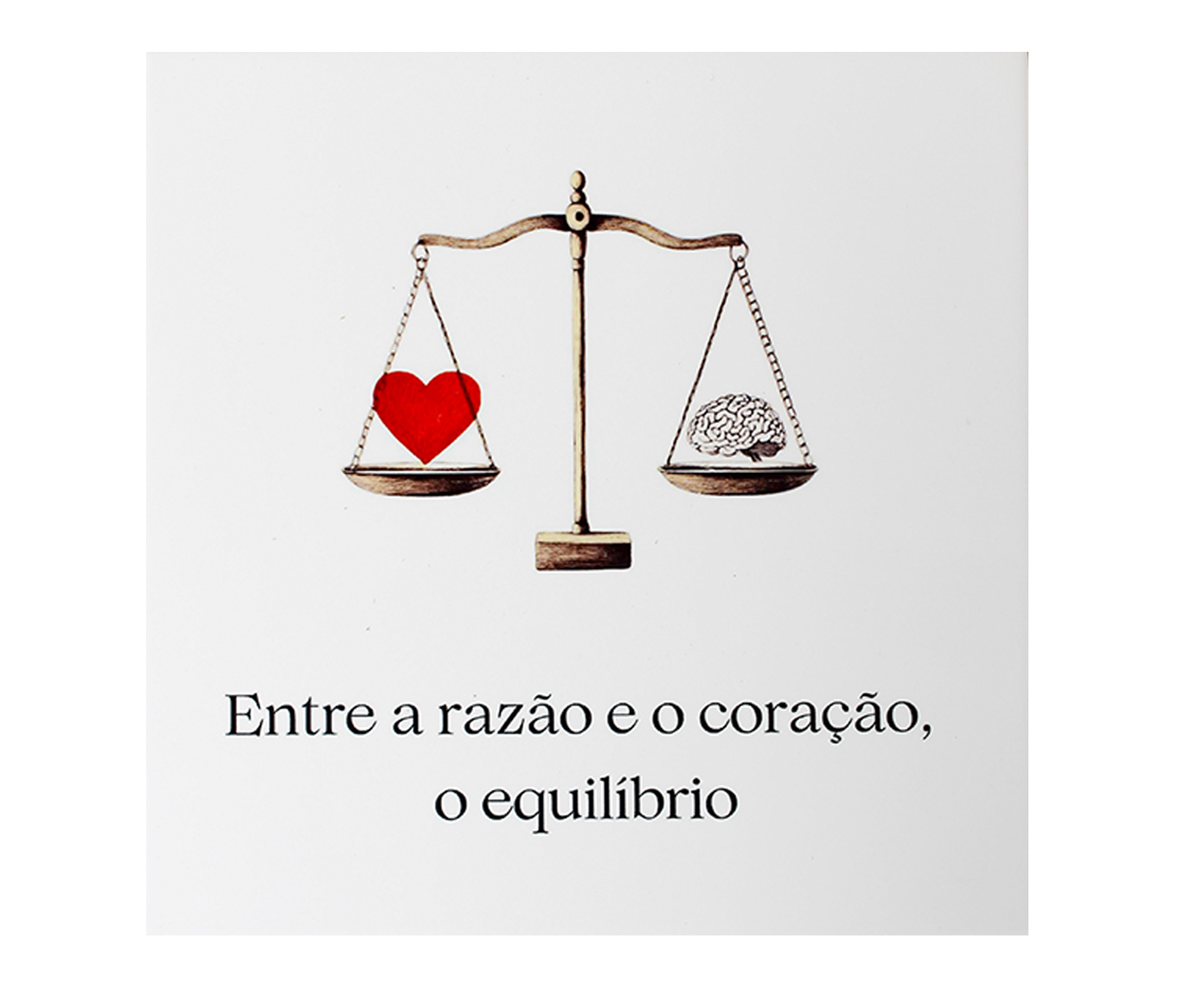 Azulejo Decorativo "Entre Raz&atilde;o e Cora&ccedil;&atilde;o" - image 0