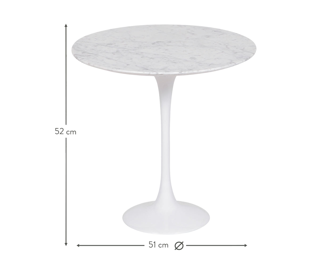 Mesa Saarinen Lateral Carrara Base Branca image number 3