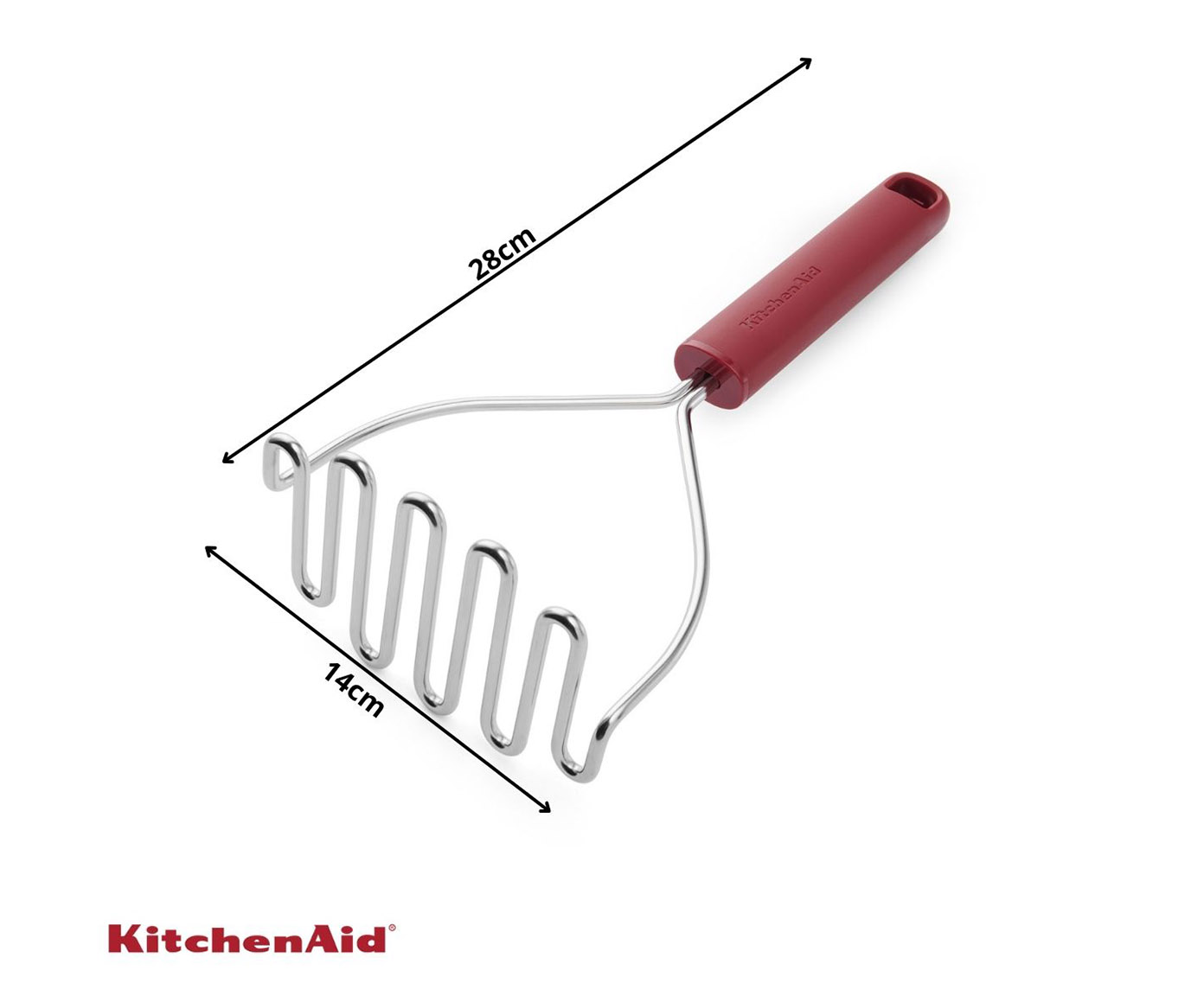 Amassador de Batata Profissional Kitchenaid Vermelho image number 1