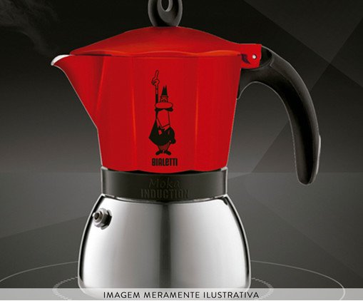 Cafeteira Italiana Moka Induction Vermelha image number 3