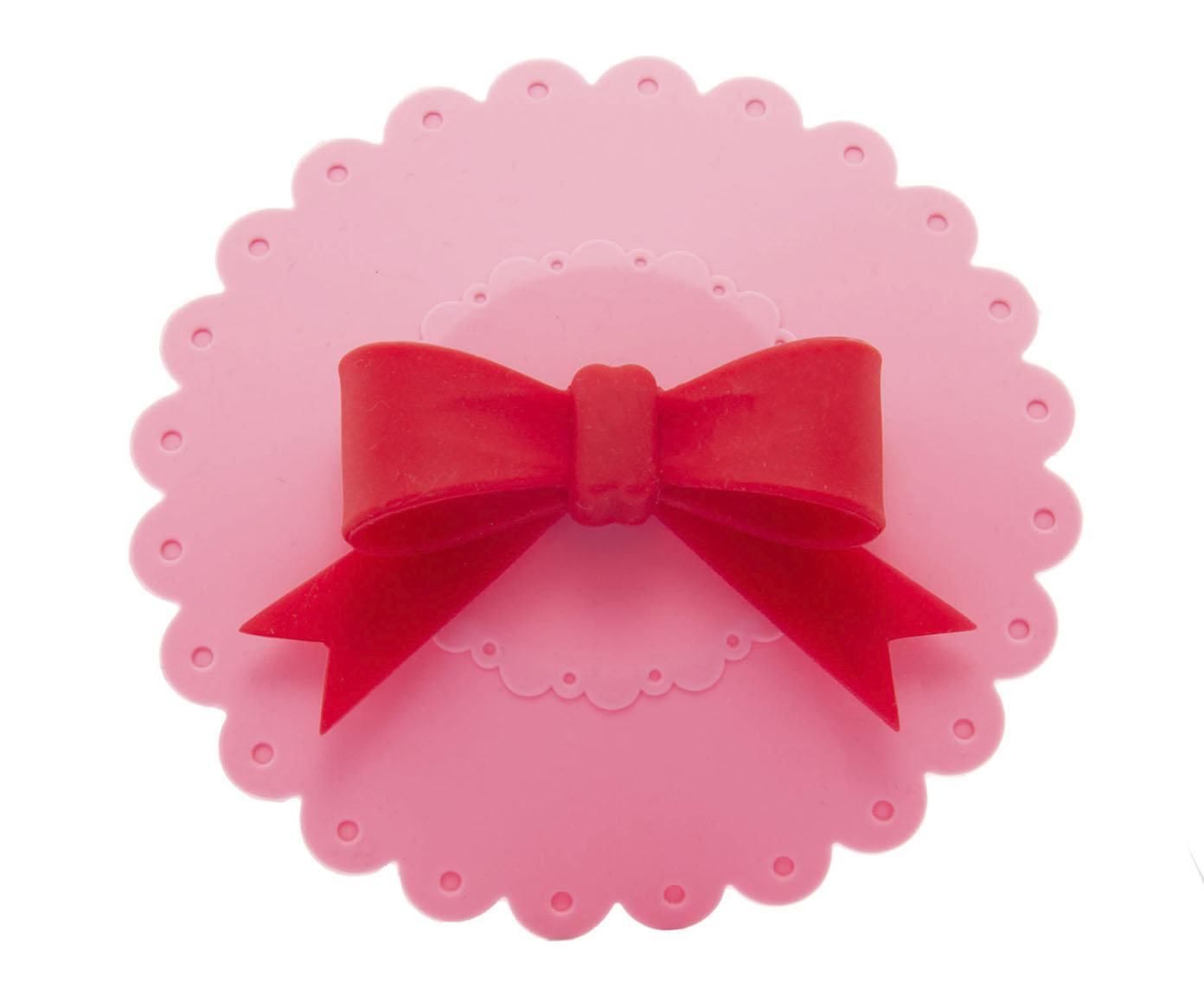 Tampa de Silicone para Copo La&ccedil;o Vermelho e Rosa image number 0