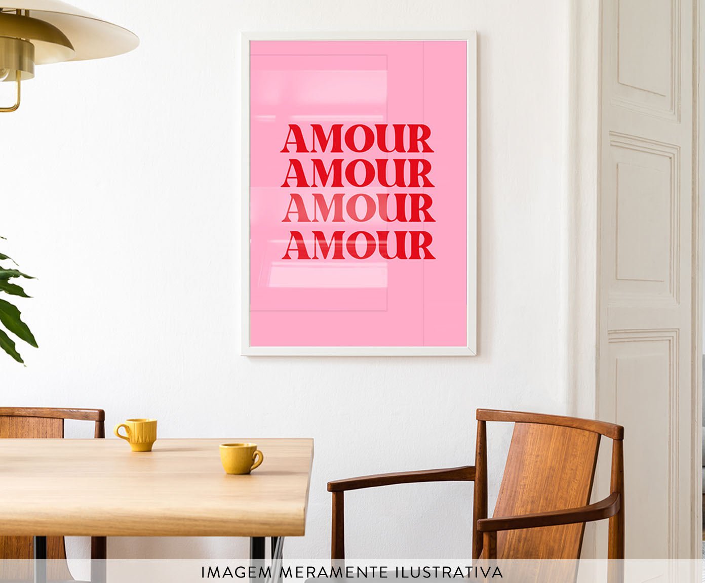 Quadro Amour com Moldura Branca image number 1