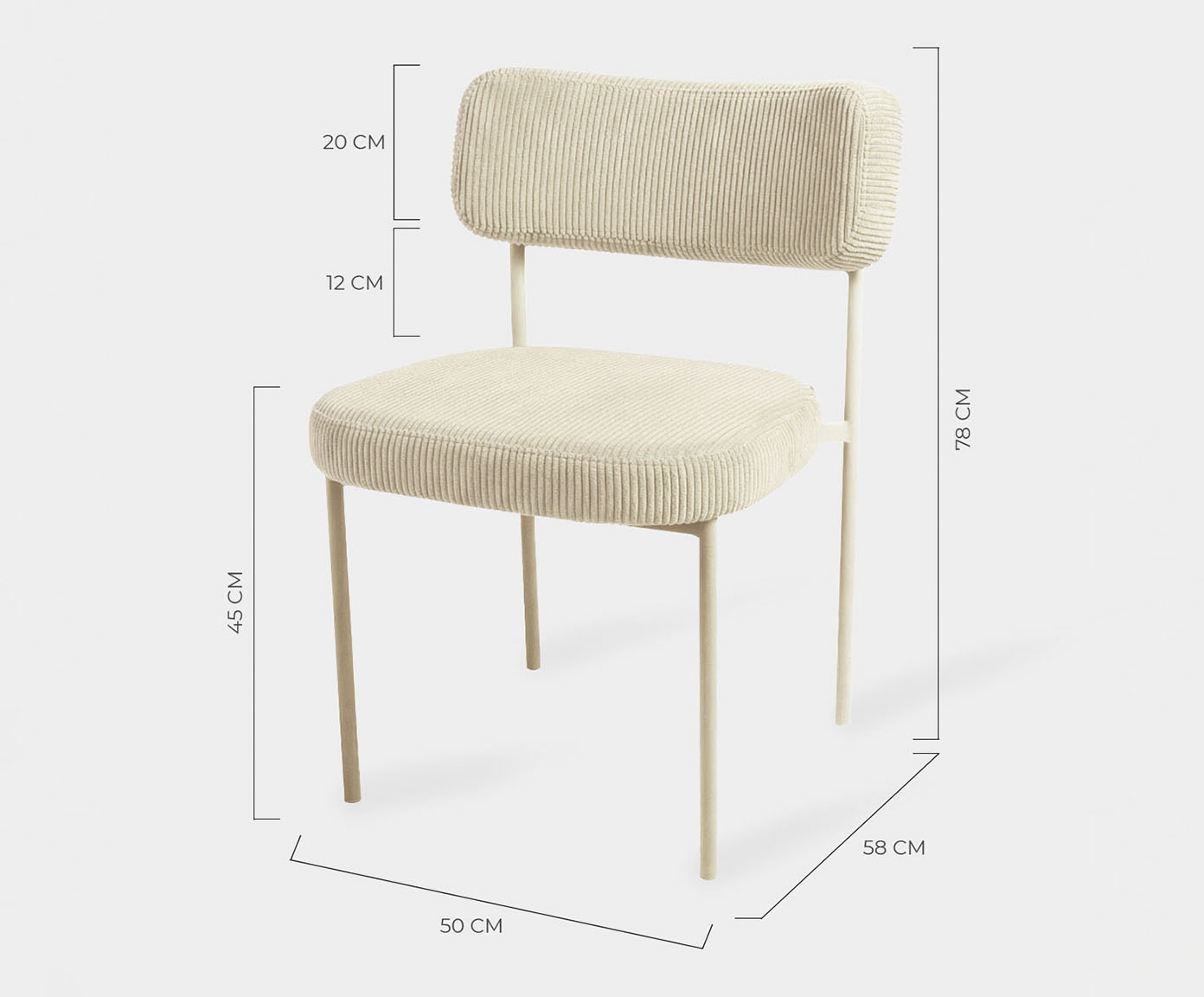 Cadeira Slim Cotel&ecirc; Off-White - image 1