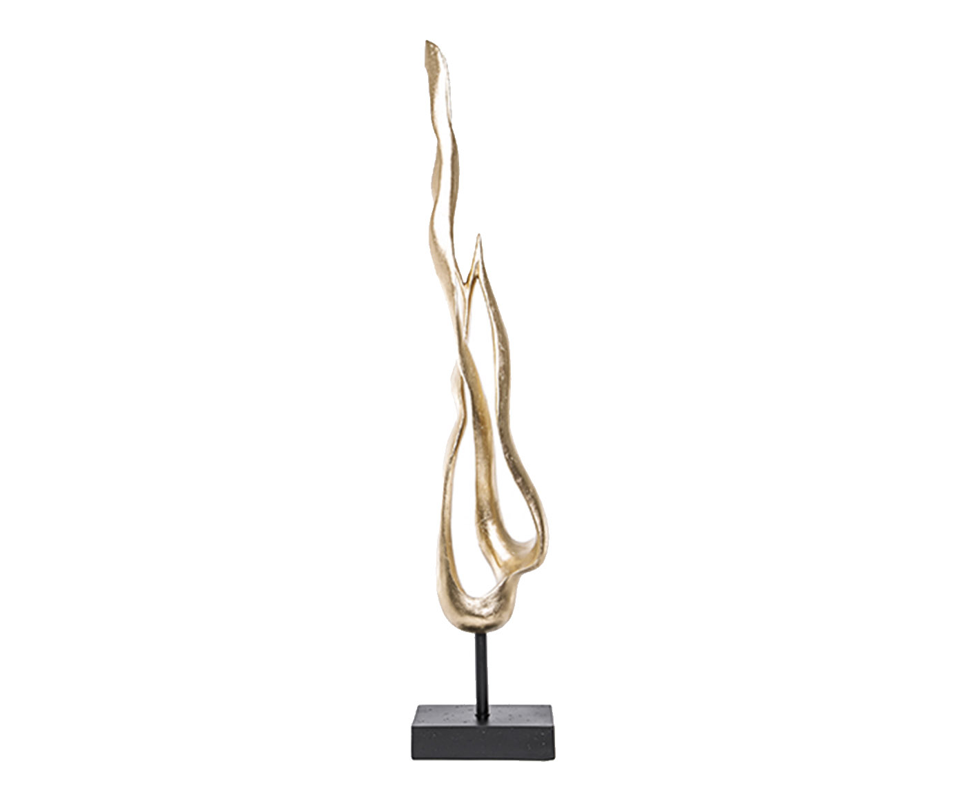 Escultura Abstrata Entrela&ccedil;ado Dourado image number 0