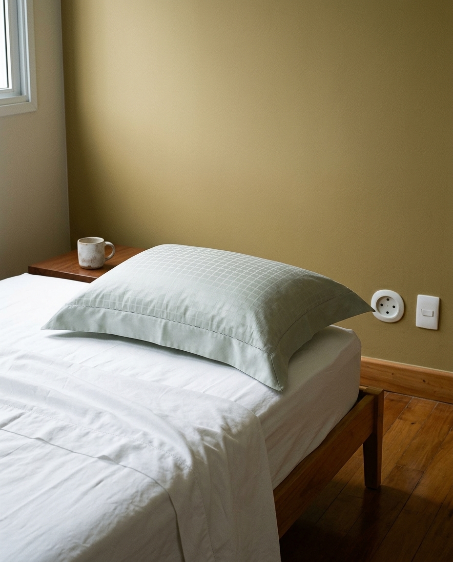 Fronha Damask Square Verde 300 Fios - image 1
