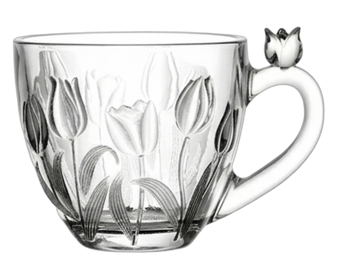 Jogo de X&iacute;caras para Caf&eacute; em Cristal Ecol&oacute;gico Tulipa image number 2