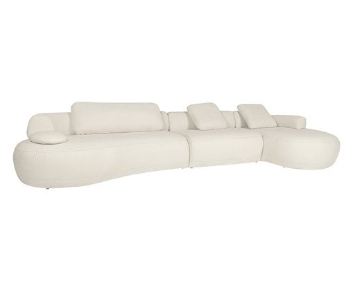 Sof&aacute; Laguna by Elle - Chaise Boucl&ecirc; Off-White VIII image number 6