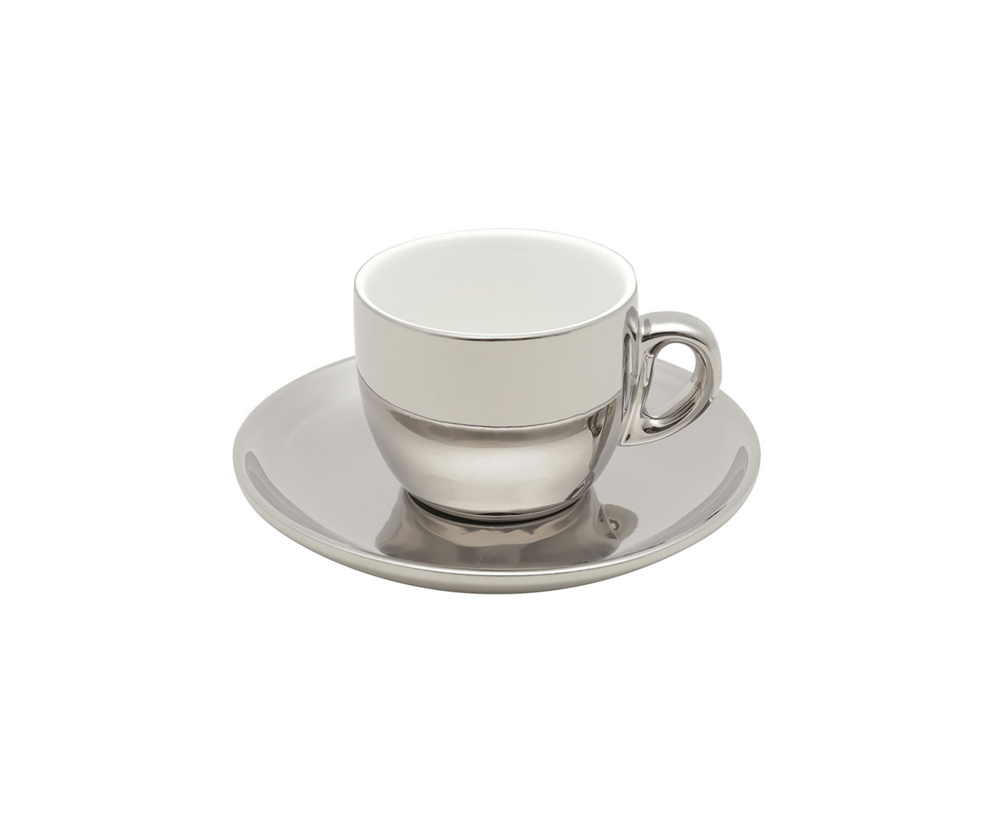 Jogo de X&iacute;caras para Caf&eacute; com Suporte Versa Prateado image number 3