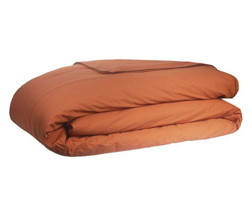 Duvet Colorlife Liso com Vivo Percal Terracota 200 Fios - image 0