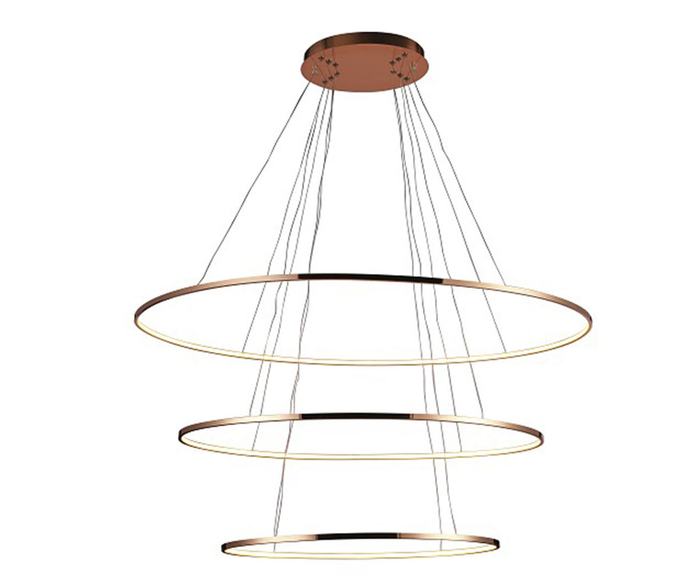 Pendente em Led 45W Birdie Oval Rose Gold image number 0