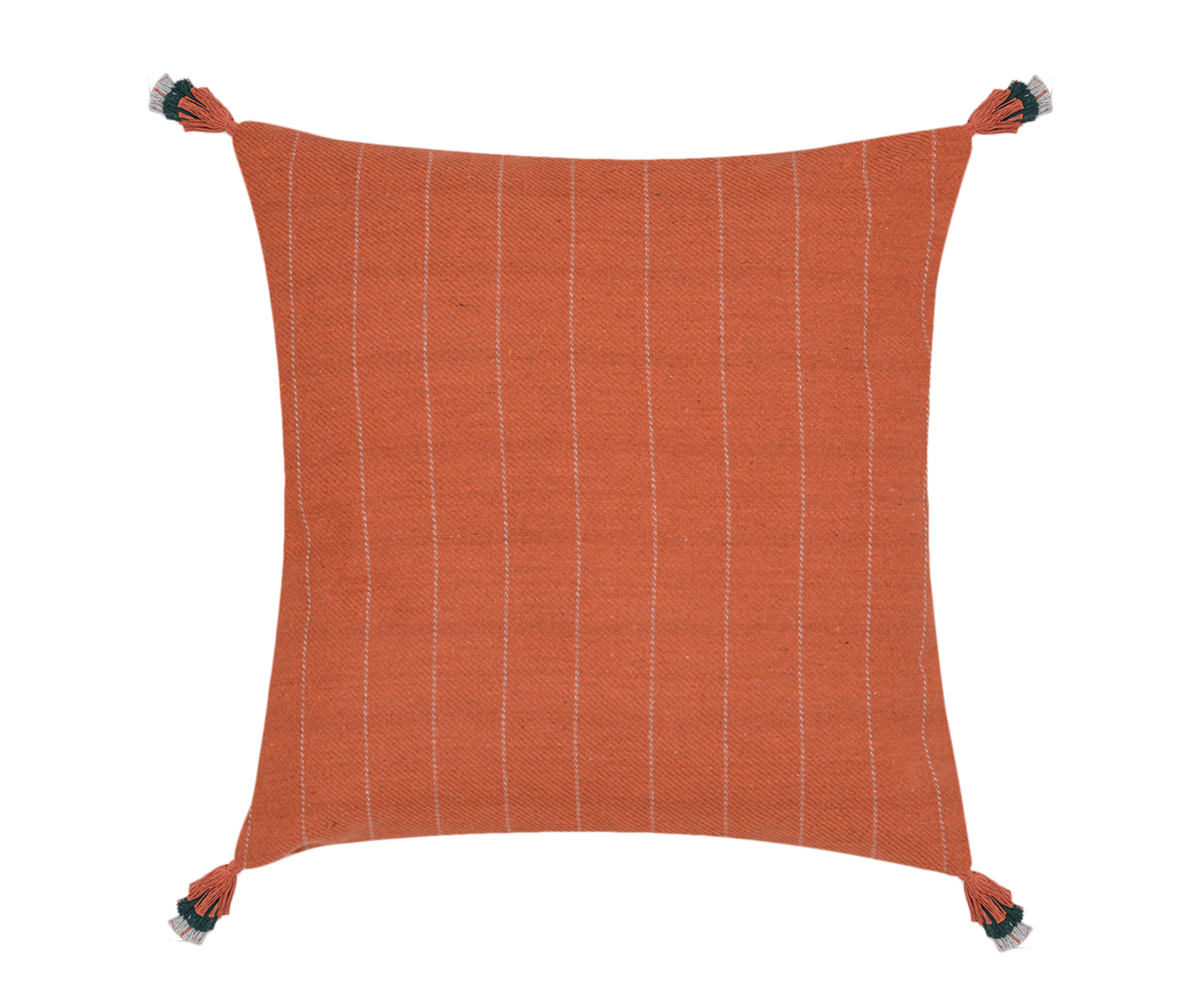 Capa de Almofada com Tassel Etnica Telha e Cinza - image 0