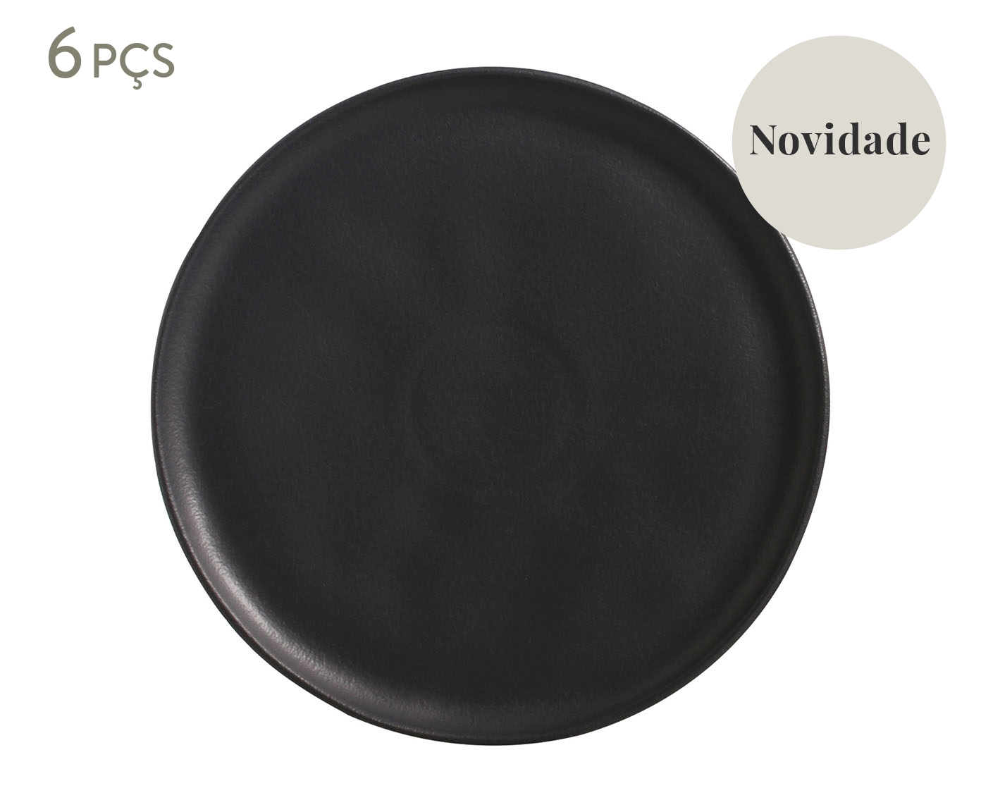 Jogo de Pratos Raso Bio Matte Preto image number 0