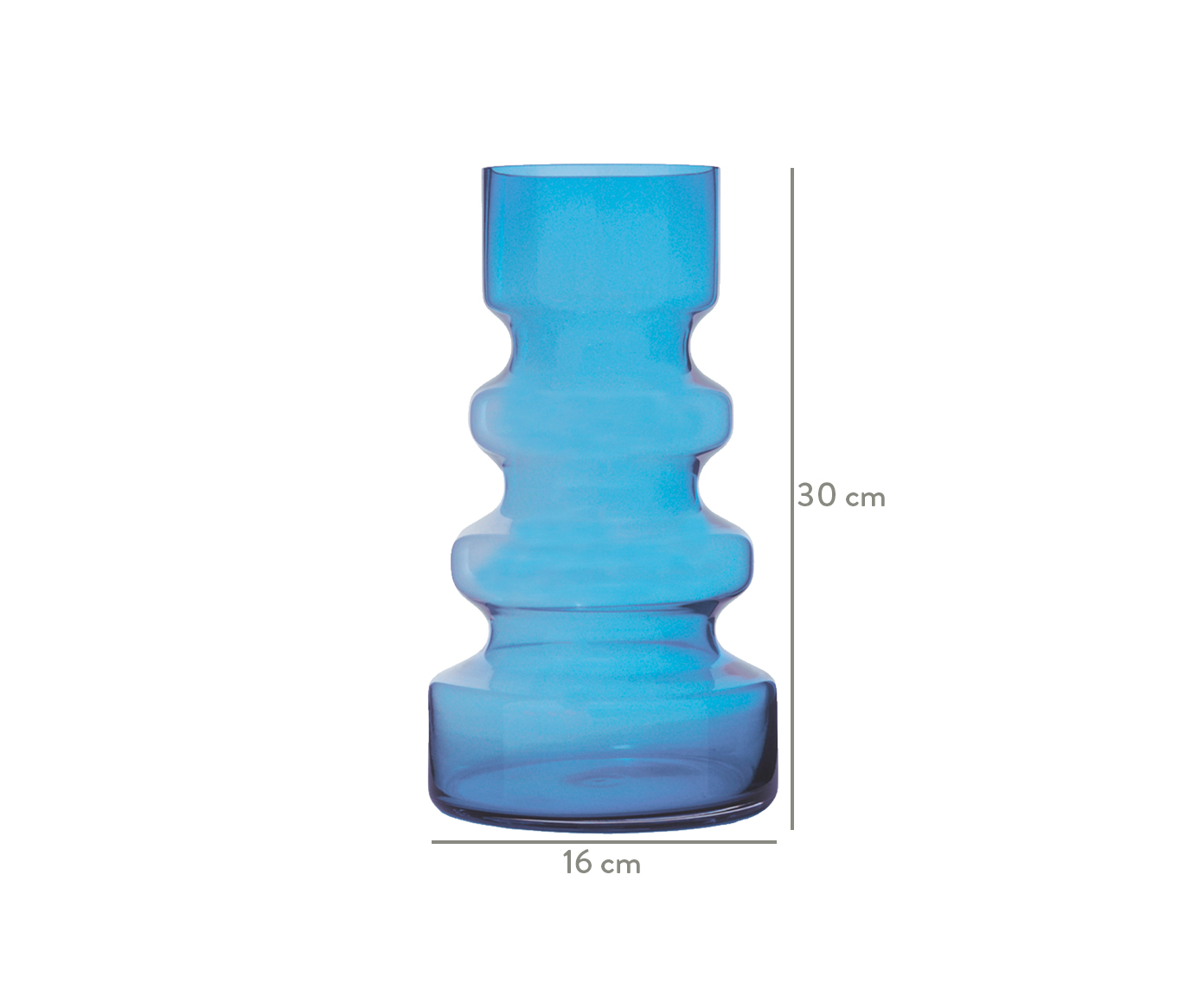 Vaso em Vidro Nanda - Azul image number 2