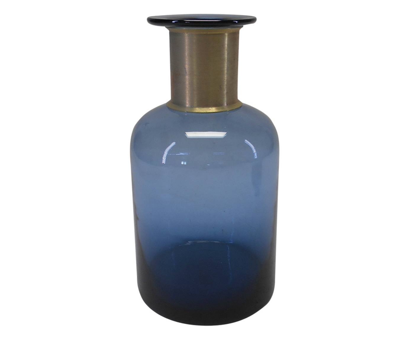 Vaso Ashira Azul e Dourado image number 0