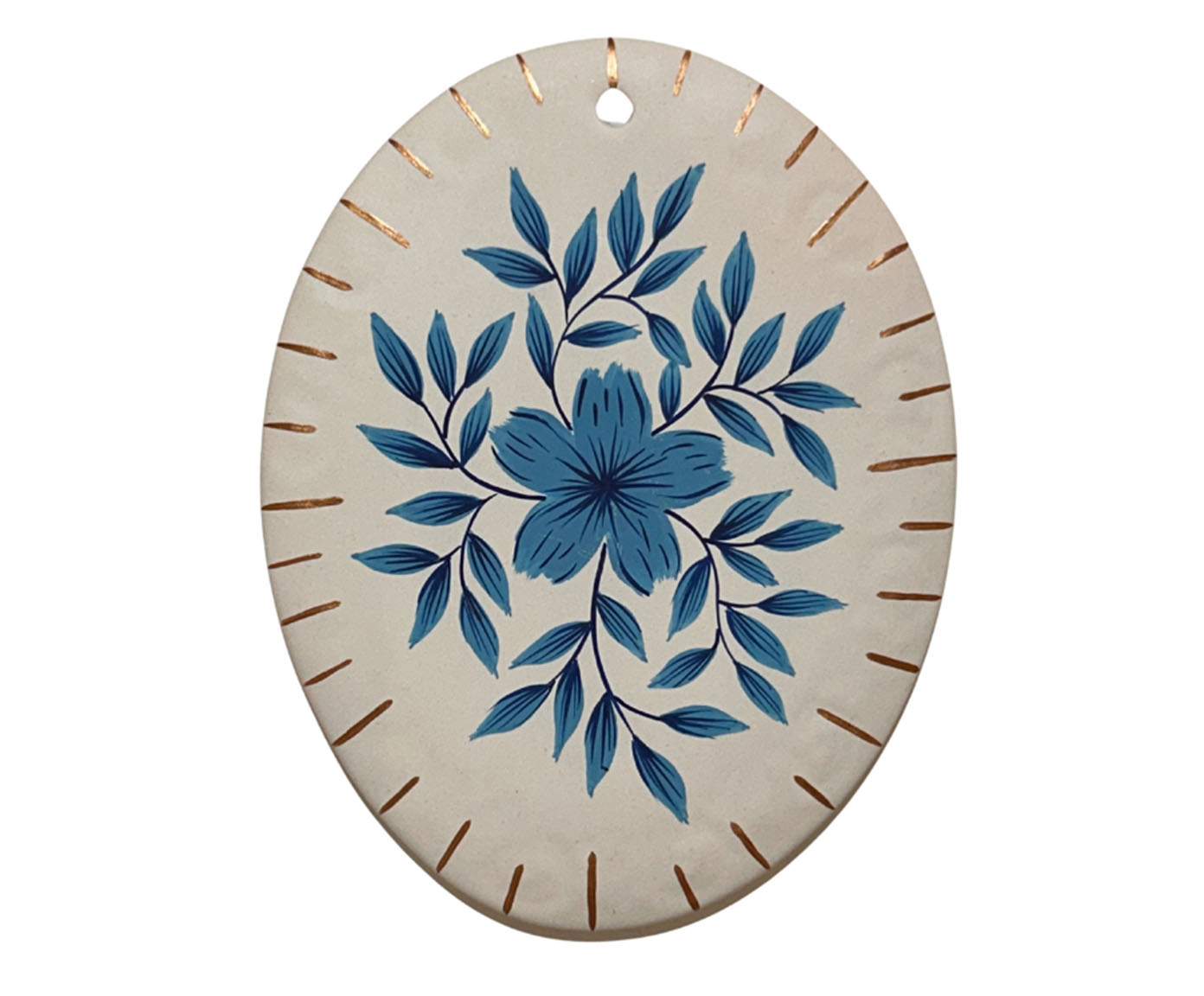 Plaquinha de Parede Floral Azul M&eacute;dio - image 0