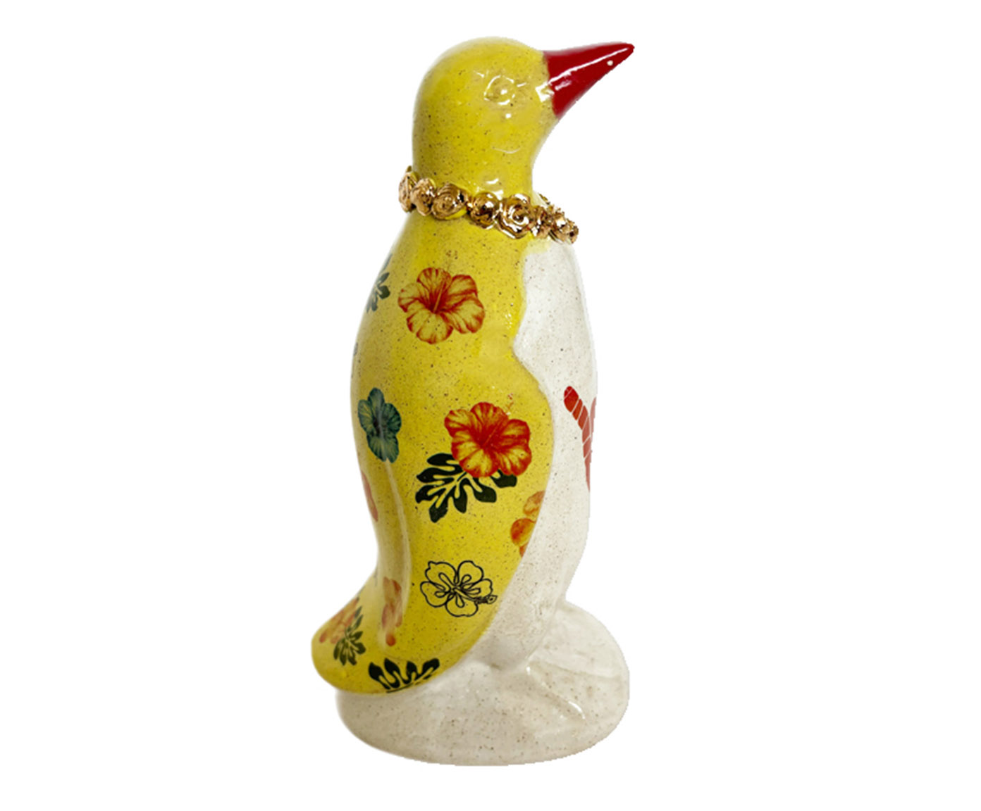 Adorno Pinguim De Geladeira Aloha Amarelo image number 2