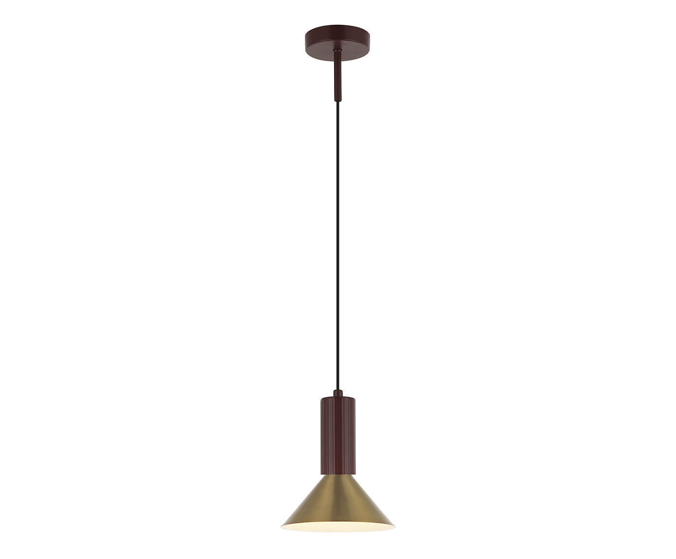 Pendente Arandela Blossom Metal Vermelho Dourado Bivolt image number 0