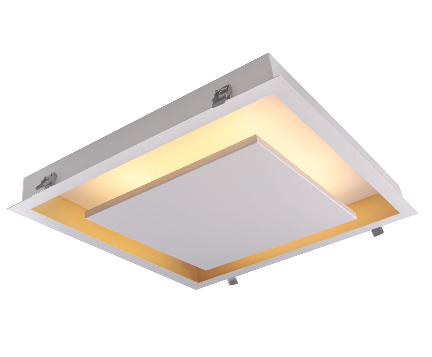 Plafon de Embutir em Led 16,8W Ghost Branco e Dourado image number 0