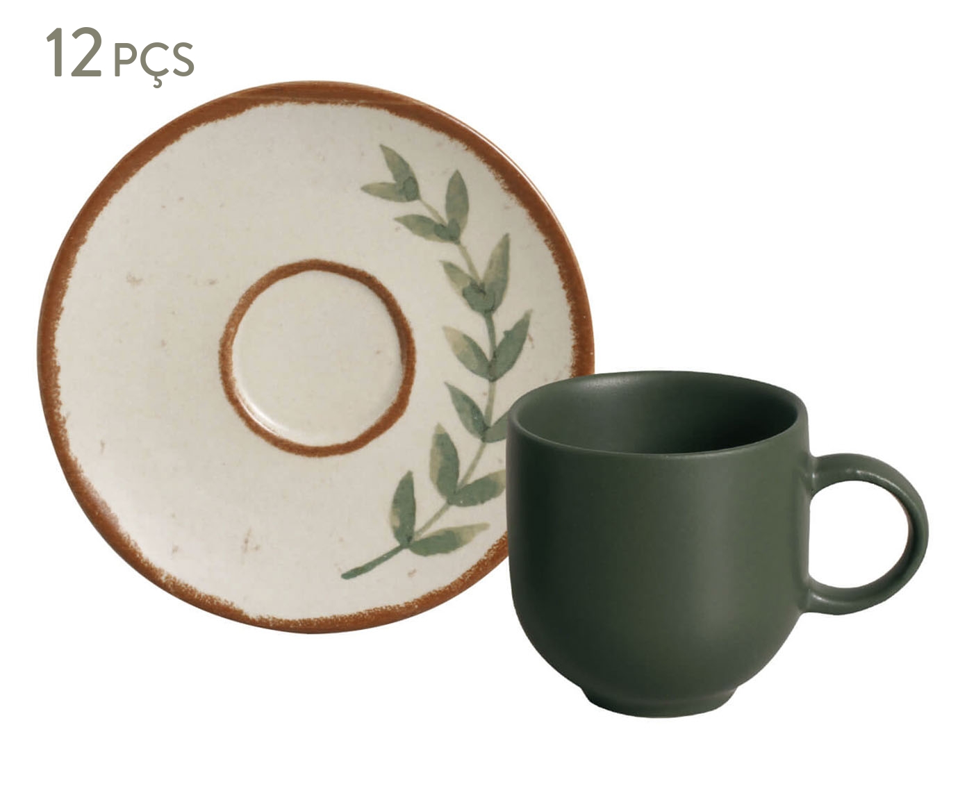 Jogo de X&iacute;caras para Caf&eacute; Coup Stoneware Magari Floral - image 0