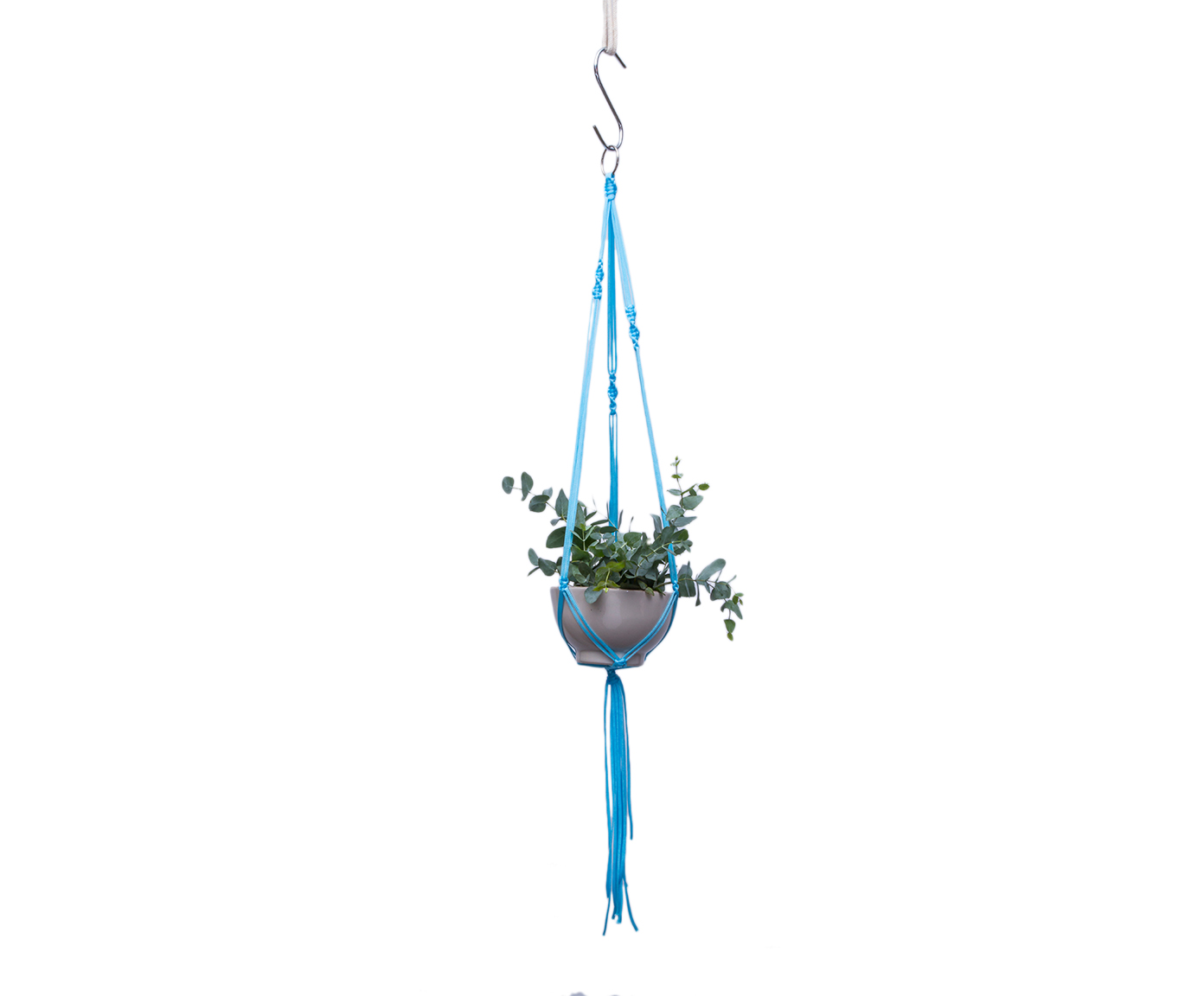 Hanger em Macram&ecirc; First Azul Claro - image 1