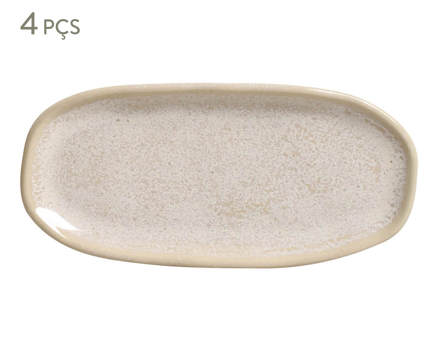 Jogo de Travessas Oval Rasa Mini Org&acirc;nico Latte Cru - image 0