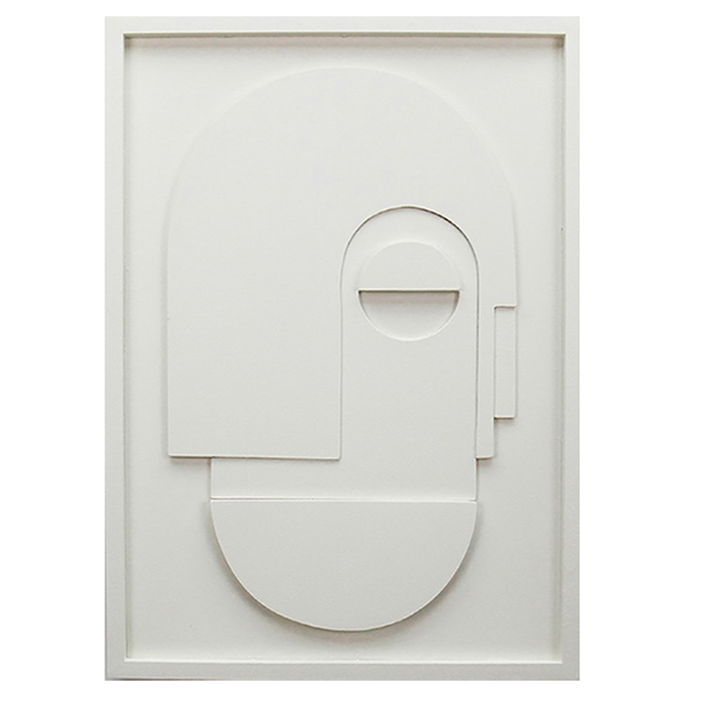 Quadro em Madeira Perfil 3D Branco - image 0