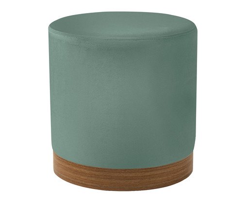 Puff em Veludo Harlow Pequeno Verde Menta image number 2