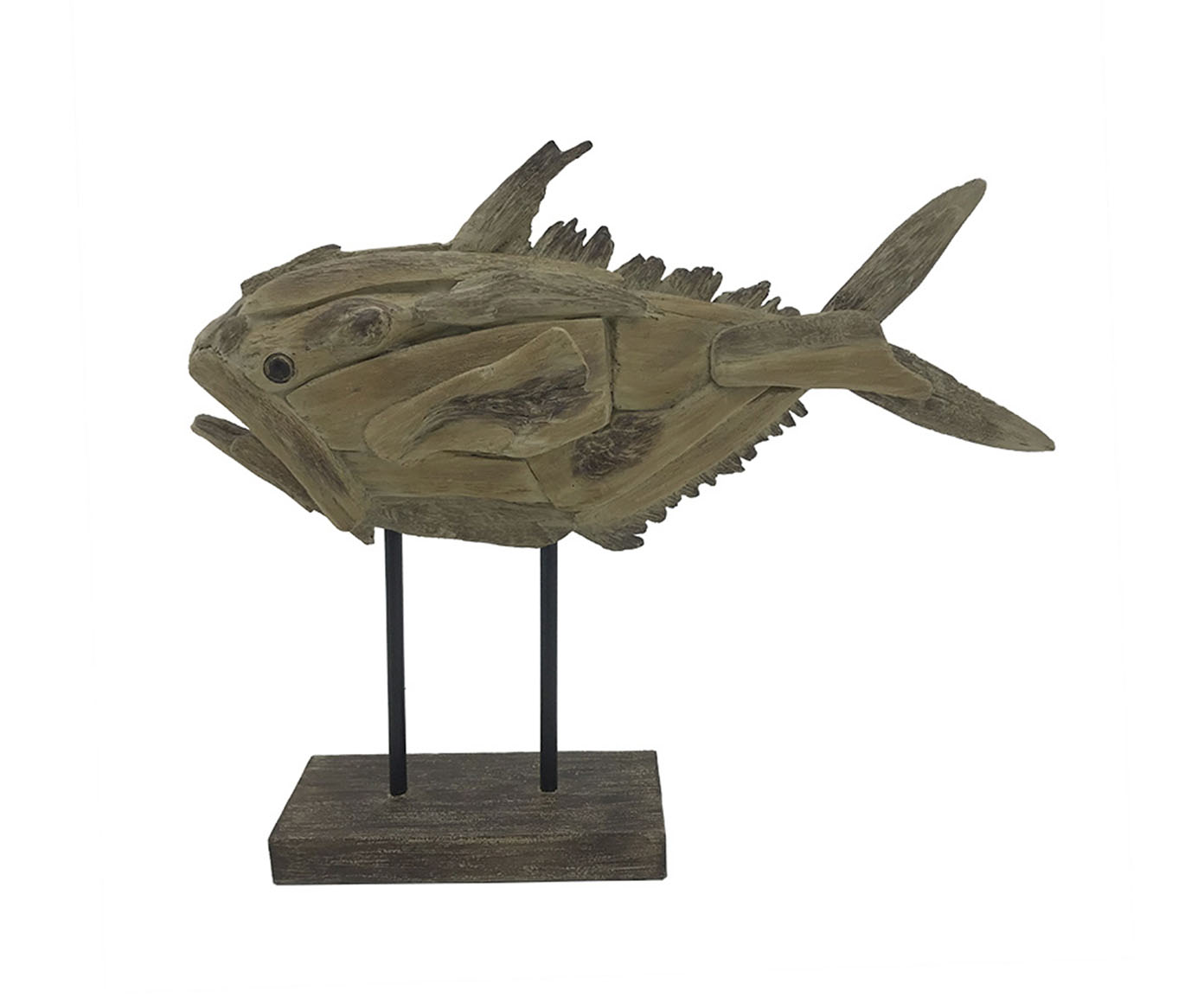 Adorno Decorativo de Peixes Poisson Marrom image number 0