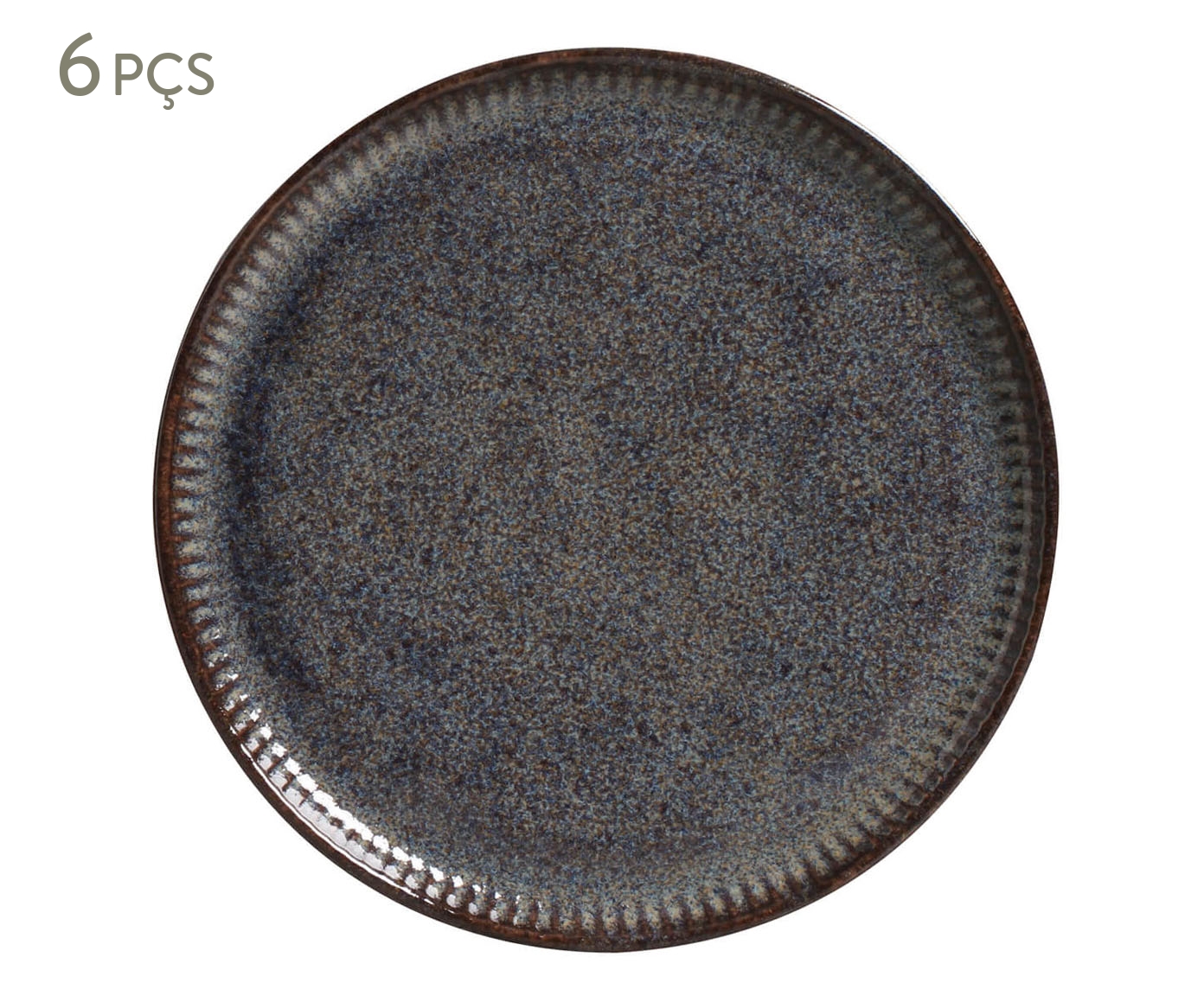 Jogo de Pratos para Sobremesa Linhas Titanium Azul Escuro image number 0