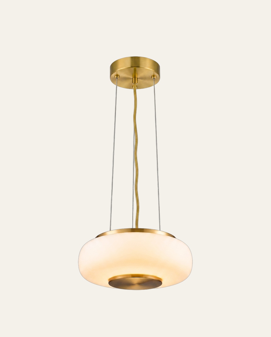 Pendente em Led Cintila Opalino e Dourado image number 2