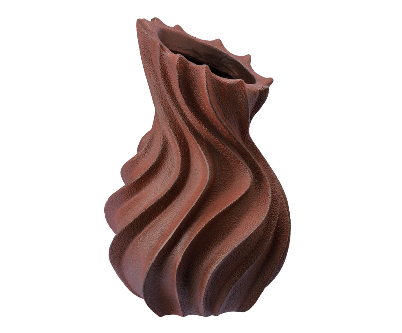 Vaso Cer&ecirc;mico Ciclone Marrom image number 0
