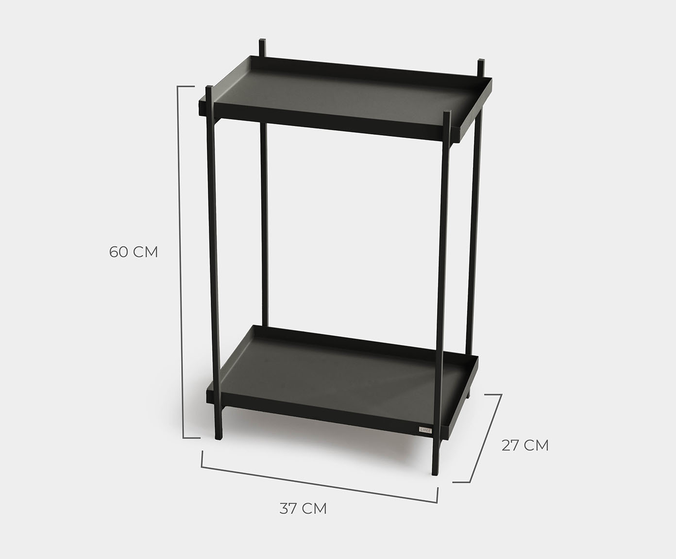 Mesa de Cabeceira Slim Wire Preto image number 1
