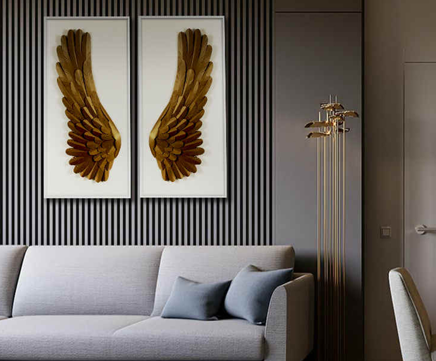 Quadro Asas l - Dourado image number 2
