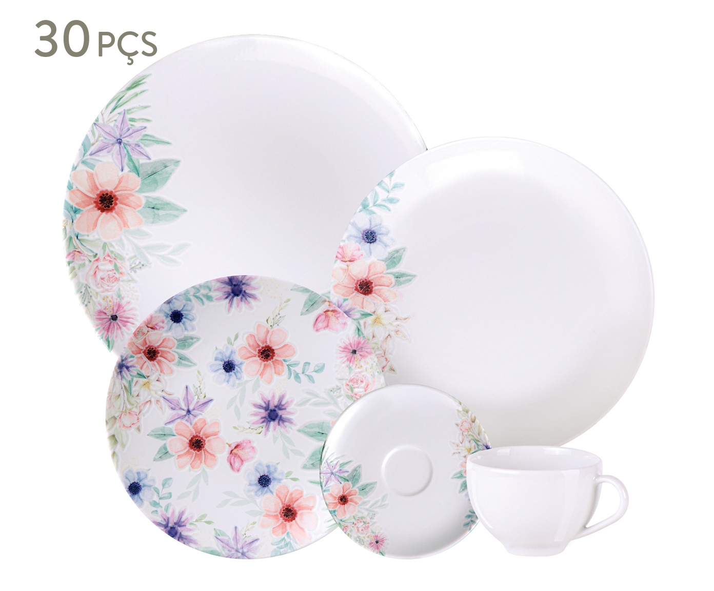 Aparelho de Jantar de Porcelana Floratta image number 0