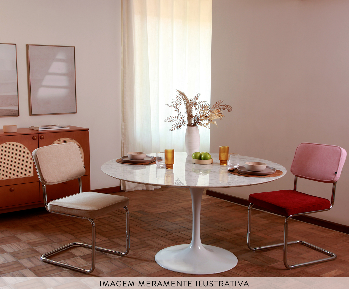 Mesa Saarinen Oval Carrara Base Branca image number 7