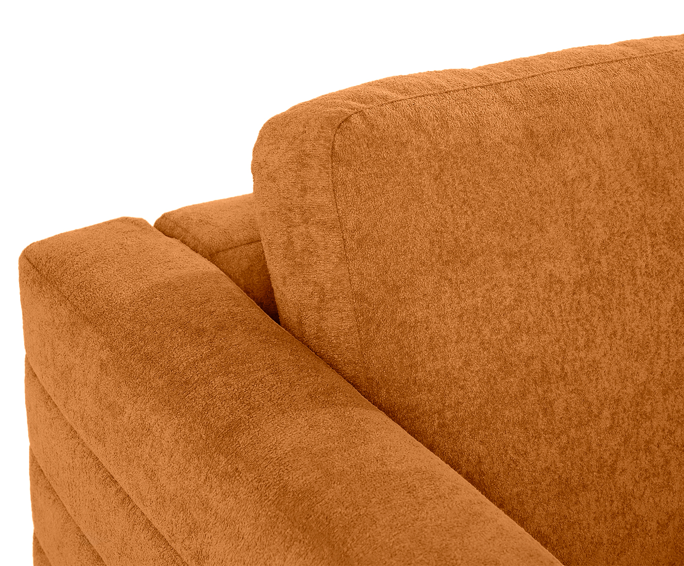 Poltrona Gom em Boucle aveludado - Terracota image number 4
