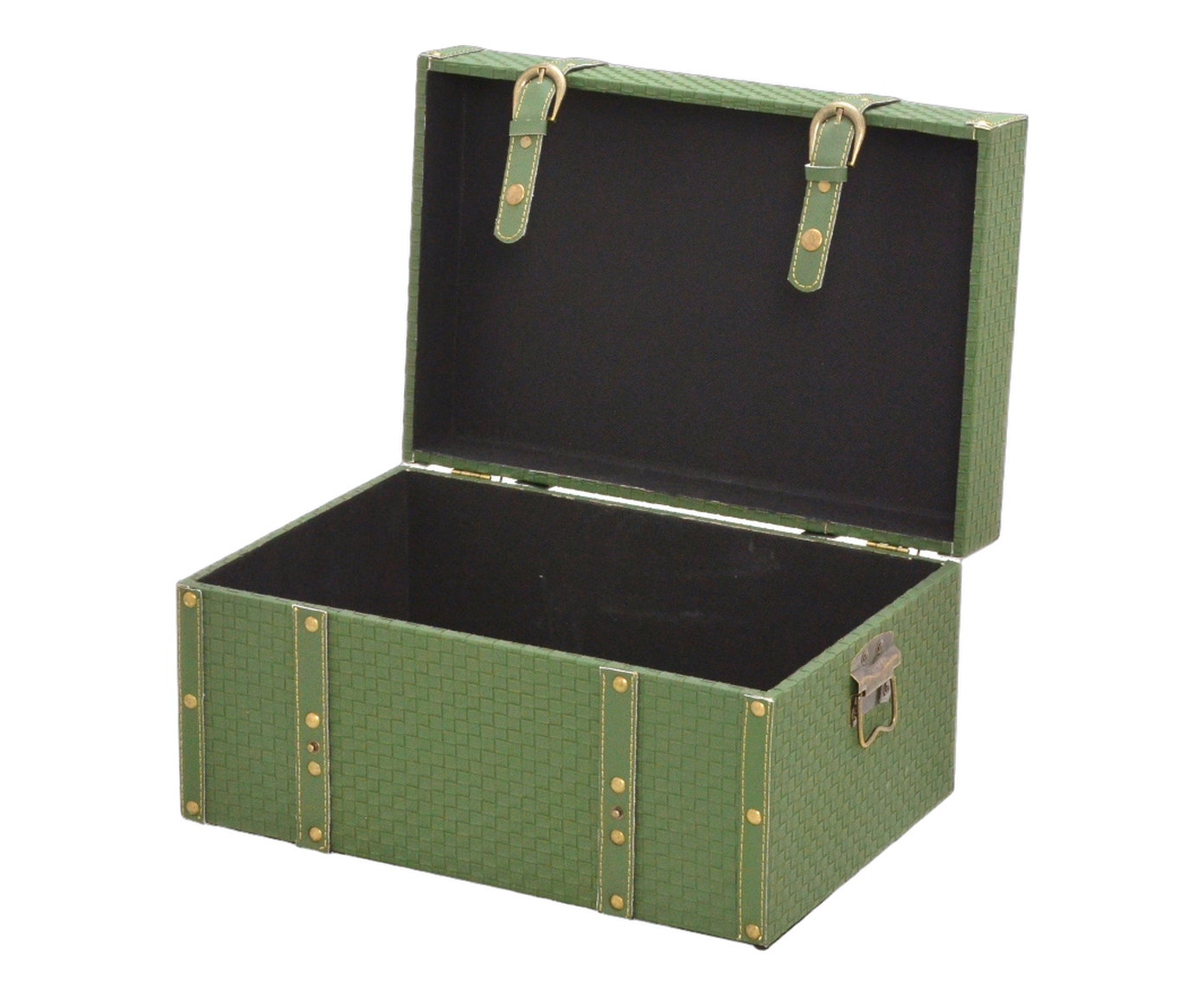 Ba&uacute; Decorativo Arken Dourado e Verde image number 2