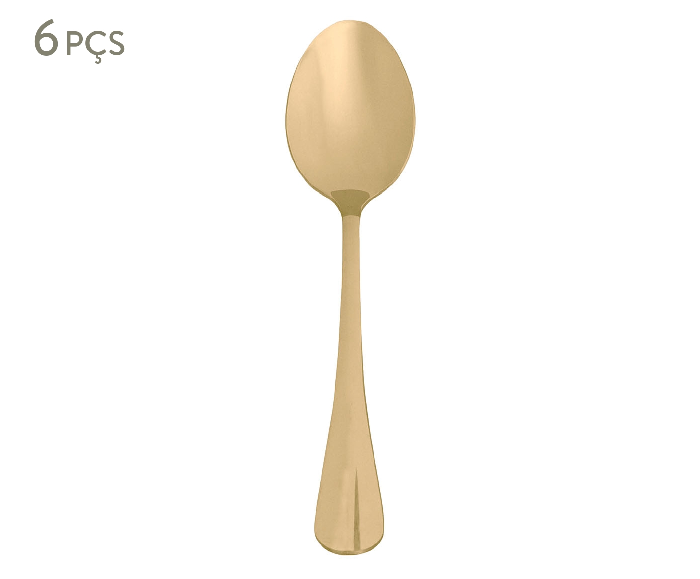 Jogo de Colheres para mesa em Inox Tuca - Dourado - image 0